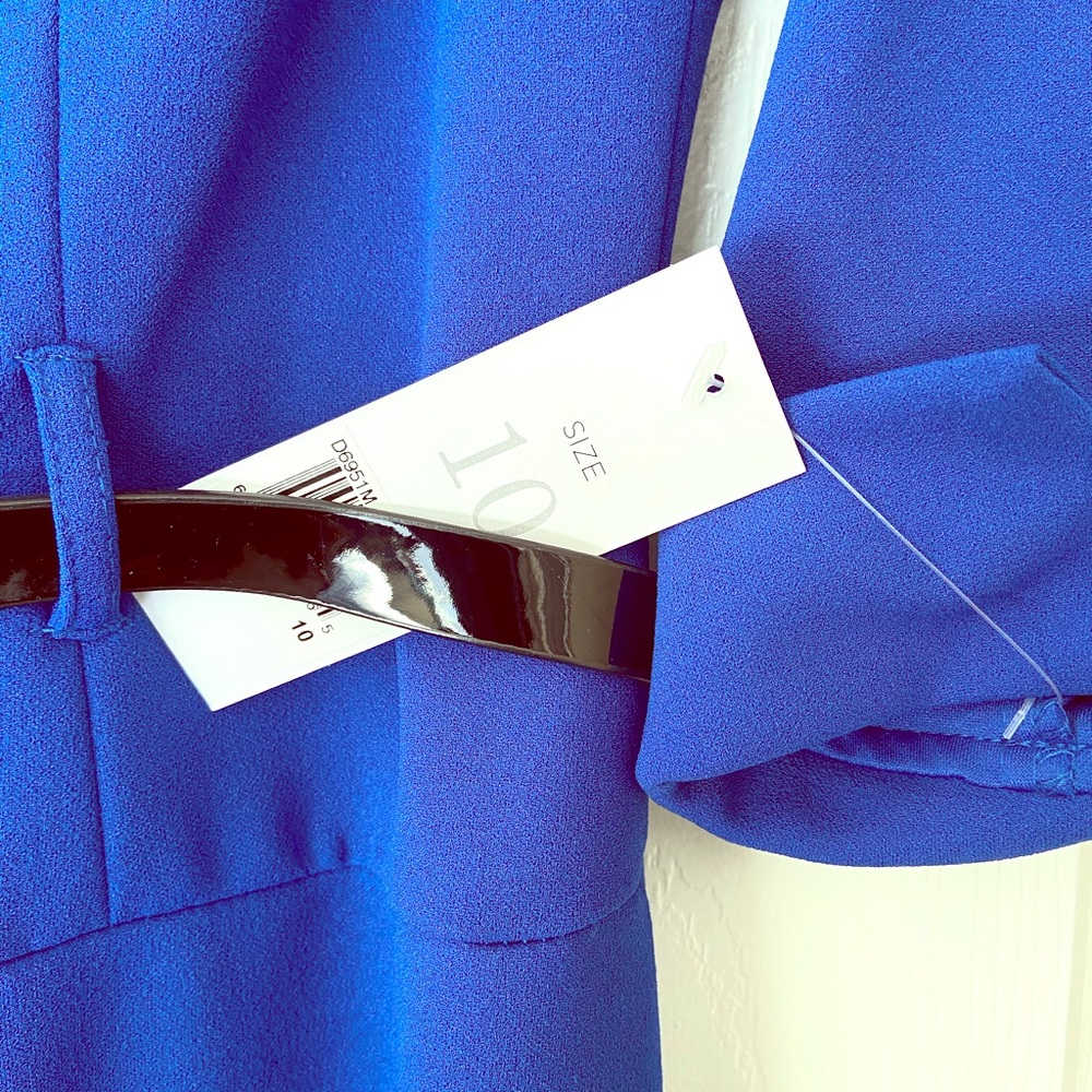 BNWT Donna Morgan Blue Knee Length Dress, US Sz 10